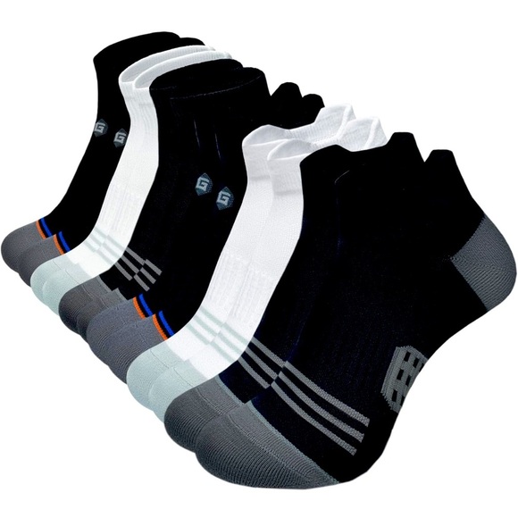 Running Ankle Socks for Men Women Athletic Low Cut Socks 6 Pairs - Picture 1 of 4